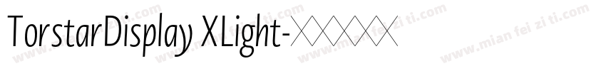 TorstarDisplay XLight字体转换